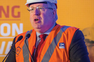 Crossrail Patrick McLoughlin at breakthrough event at Canary Wharf May 2013