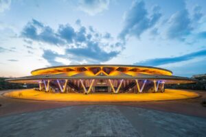 Stufish Entertainment Architects' Dai Show Theatre in Xishuangbanna, China. Image by Tim Franco