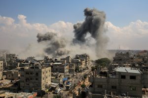 Shutterstock-Smoke-rises-after-Israeli-air-strikes-of-the-city-of-Rafah-in-the-southern-Gaza-Strip-October-10-2023-feature-300x200.jpg