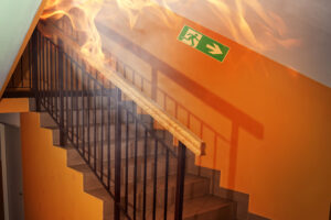 Shutterstock fire on staircase