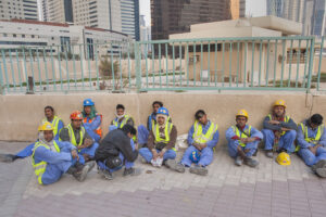 Qatar construction workers
